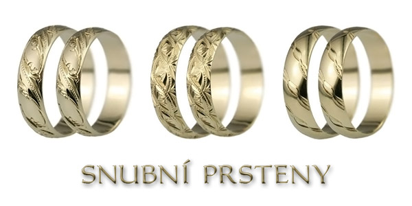 Zlaté levné snubní prsteny pro oba